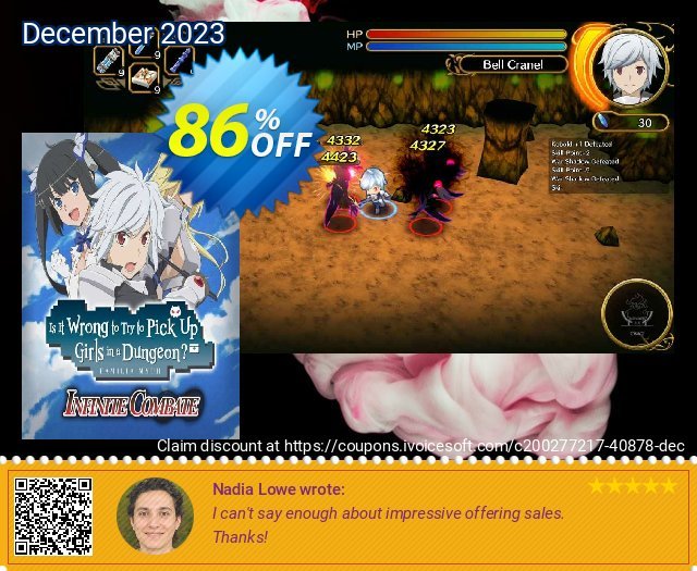 Is It Wrong to Try to Pick Up Girls in a Dungeon? Infinite Combate PC beeindruckend Disagio Bildschirmfoto