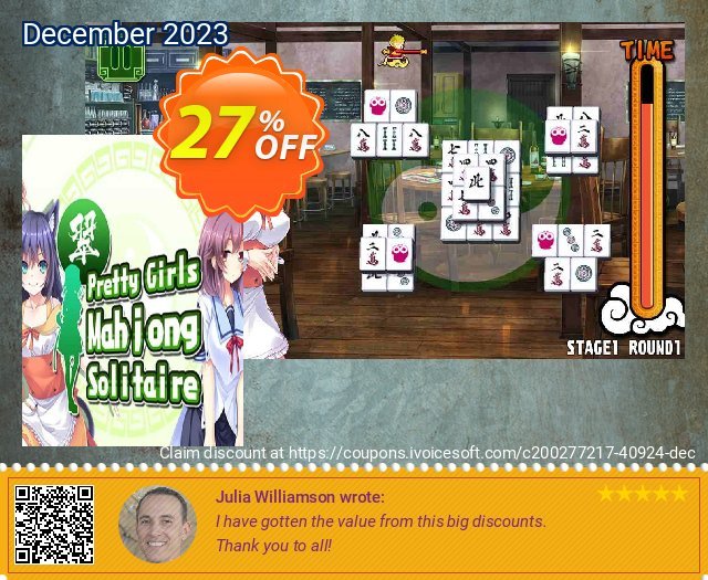 Pretty Girls Mahjong Solitaire [GREEN] PC  신기한   할인  스크린 샷