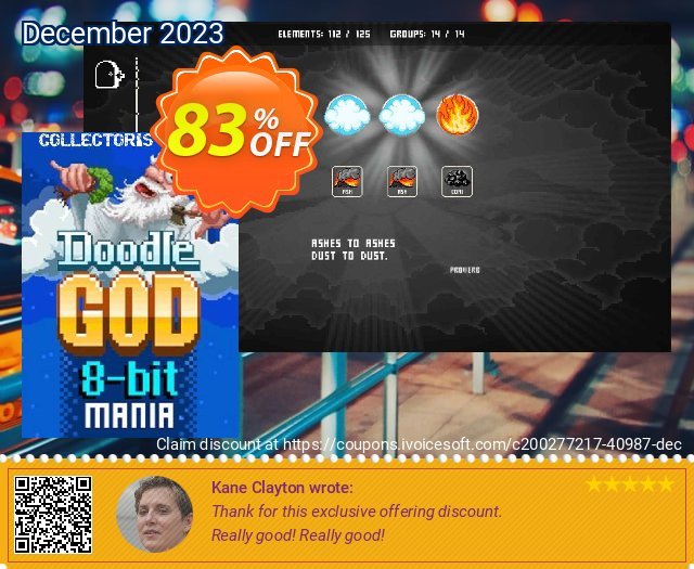 Doodle God: 8-bit Mania - Collector&#039;s Item PC Spesial voucher promo Screenshot