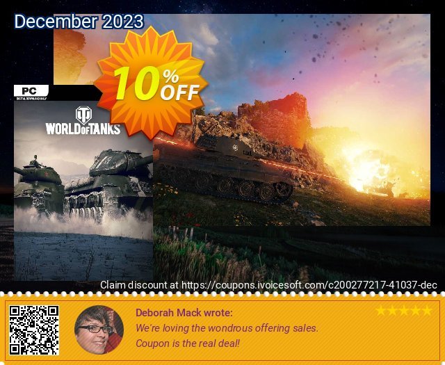 World of Tanks PC discount 10% OFF, 2024 Memorial Day offering sales. World of Tanks PC Deal 2024 CDkeys