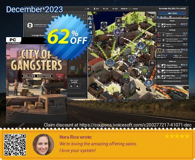 City of Gangsters Deluxe Edition PC menakuntukan penawaran deals Screenshot
