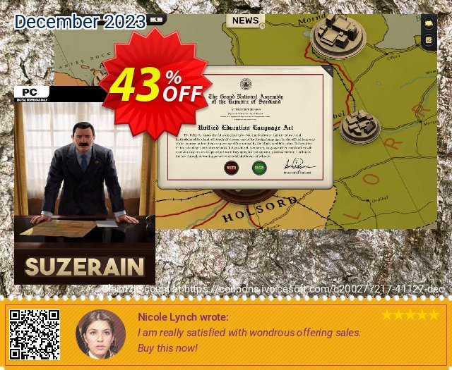 Suzerain PC discount 43% OFF, 2024 Memorial Day offering discount. Suzerain PC Deal 2024 CDkeys