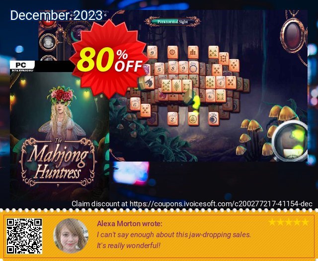 The Mahjong Huntress PC 驚くこと 昇進させること スクリーンショット