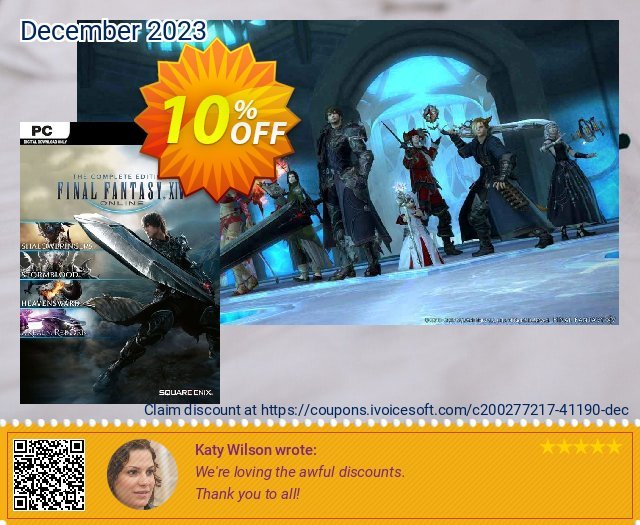 Final Fantasy XIV Online Complete Edition PC (US) 优秀的 优惠券 软件截图