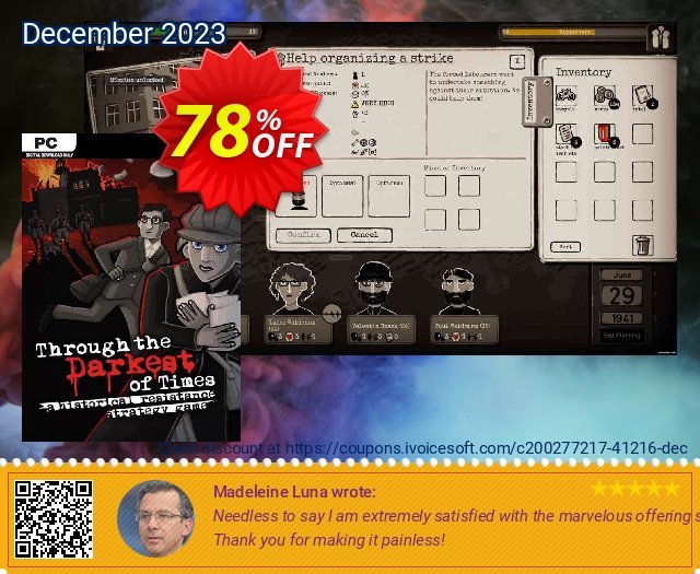 Through the Darkest of Times PC discount 78% OFF, 2024 April Fools' Day offering sales. Through the Darkest of Times PC Deal 2024 CDkeys