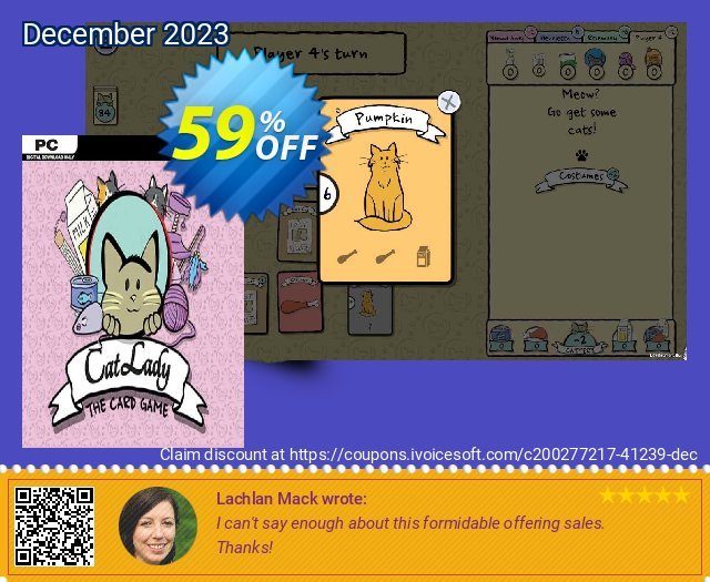 Cat Lady - The Card Game PC discount 59% OFF, 2024 African Liberation Day offer. Cat Lady - The Card Game PC Deal 2024 CDkeys
