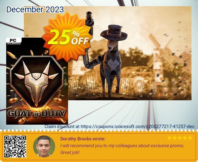 Goat Of Duty PC genial Preisnachlass Bildschirmfoto