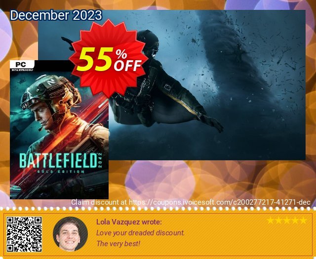 Battlefield 2042 Gold Edition PC discount 55% OFF, 2024 April Fools' Day offering sales. Battlefield 2042 Gold Edition PC Deal 2024 CDkeys