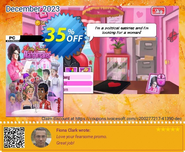 Kitty Powers' Matchmaker PC discount 35% OFF, 2024 Mother's Day deals. Kitty Powers&#039; Matchmaker PC Deal 2024 CDkeys