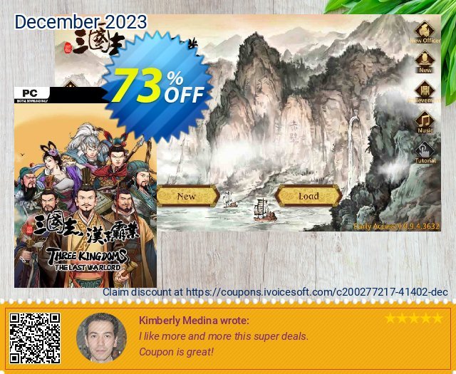 Three Kingdoms The Last Warlord PC discount 73% OFF, 2024 Memorial Day offering sales. Three Kingdoms The Last Warlord PC Deal 2024 CDkeys