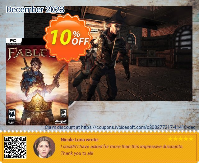 Fable III PC ausschließenden Promotionsangebot Bildschirmfoto