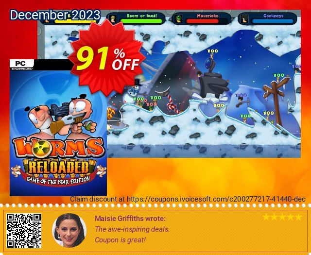Worms Reloaded GOTY PC discount 91% OFF, 2024 Mother's Day offering sales. Worms Reloaded GOTY PC Deal 2024 CDkeys