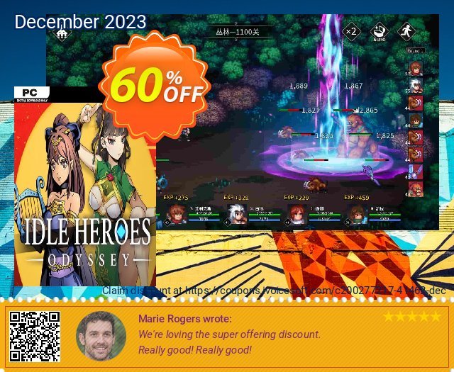 Idle Heroes: Odyssey PC discount 60% OFF, 2024 Memorial Day offering sales. Idle Heroes: Odyssey PC Deal 2024 CDkeys