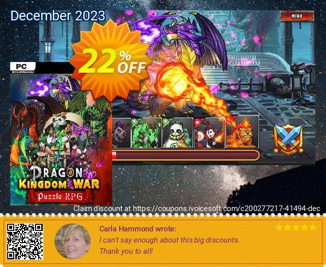 Dragon Kingdom War PC discount 22% OFF, 2024 Mother Day offering sales. Dragon Kingdom War PC Deal 2024 CDkeys
