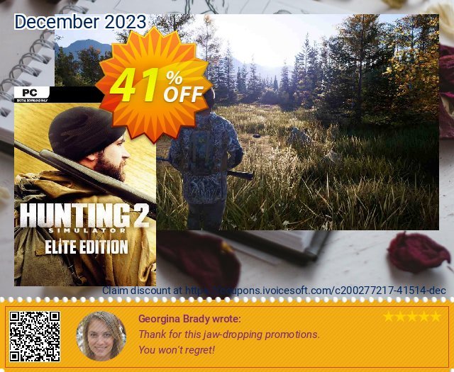 Hunting Simulator 2 Elite Edition PC erstaunlich Beförderung Bildschirmfoto