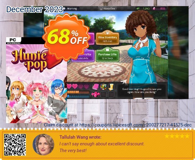 HuniePop PC discount 68% OFF, 2024 Mother's Day offering sales. HuniePop PC Deal 2024 CDkeys