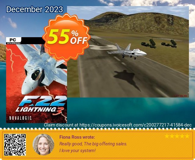 F-22 Lightning 3 PC 可怕的 产品销售 软件截图