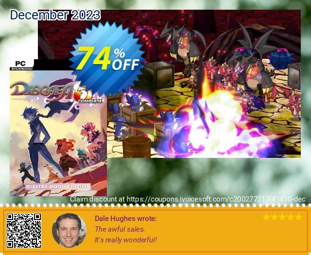 Disgaea 5 Complete: Digital Dood Edition PC discount 74% OFF, 2024 Mother's Day offering sales. Disgaea 5 Complete: Digital Dood Edition PC Deal 2024 CDkeys
