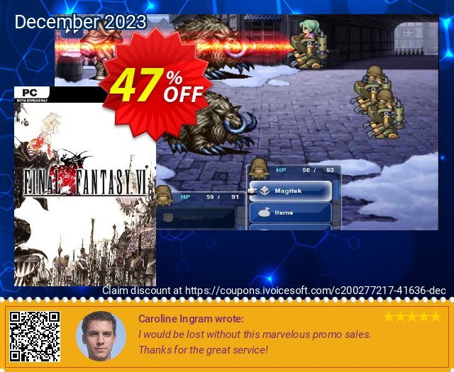 Final Fantasy VI PC discount 47% OFF, 2024 Mother Day sales. Final Fantasy VI PC Deal 2024 CDkeys