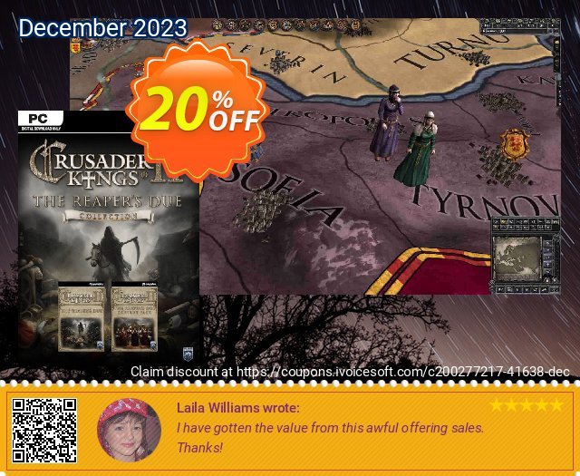 Crusader Kings 2 - The Reaper's Due Collection PC discount 20% OFF, 2024 Resurrection Sunday deals. Crusader Kings 2 - The Reaper&#039;s Due Collection PC Deal 2024 CDkeys
