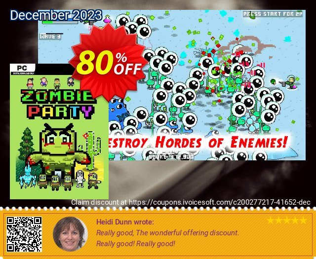 Zombie Party PC discount 80% OFF, 2024 World Press Freedom Day offering sales. Zombie Party PC Deal 2024 CDkeys