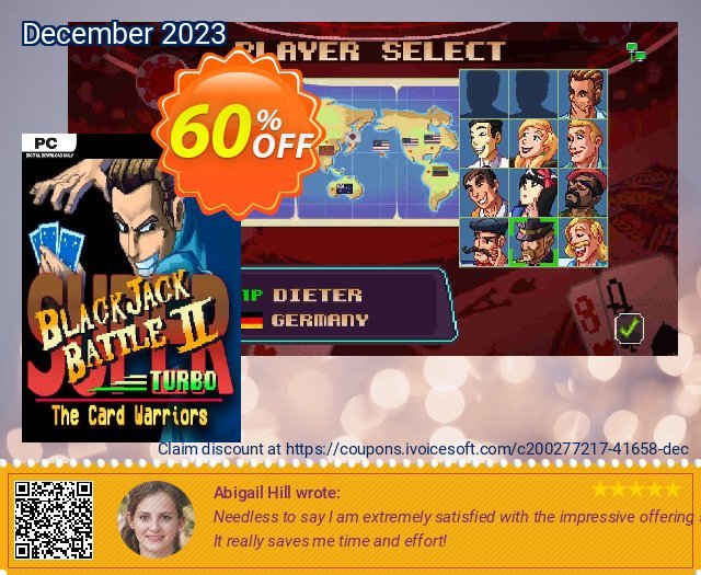 Super Blackjack Battle 2 Turbo Edition The Card Warriors PC 驚き プロモーション スクリーンショット