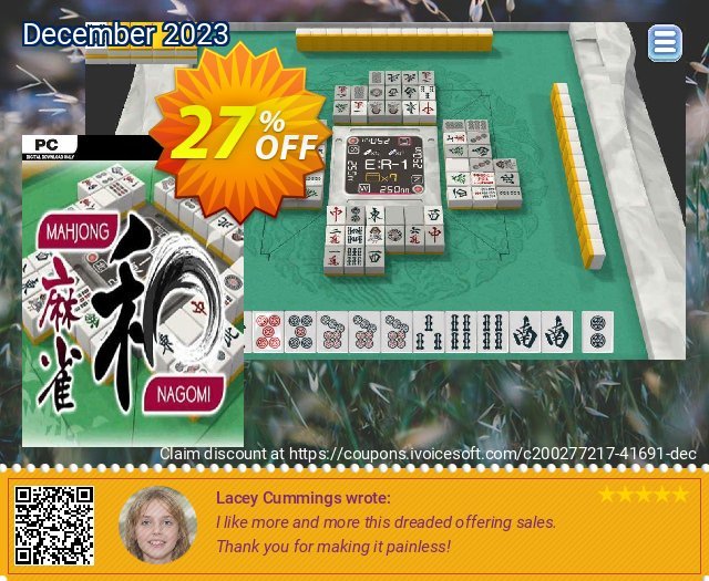 Mahjong Nagomi PC genial Nachlass Bildschirmfoto
