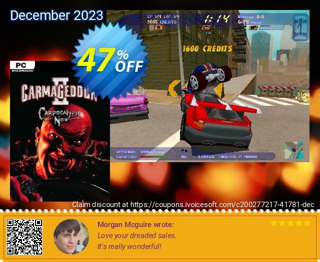 Carmageddon 2 Carpocalypse Now PC discount 47% OFF, 2024 April Fools' Day offering sales. Carmageddon 2 Carpocalypse Now PC Deal 2024 CDkeys
