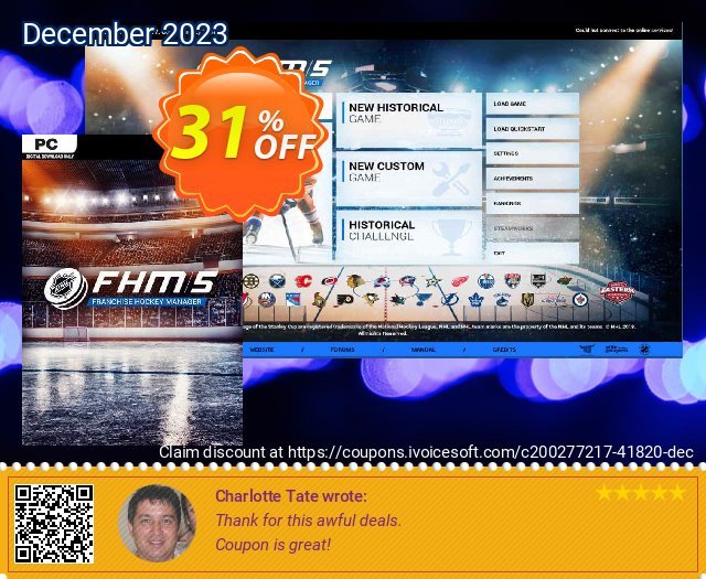 Franchise Hockey Manager 5 PC 驚くべき 昇進 スクリーンショット