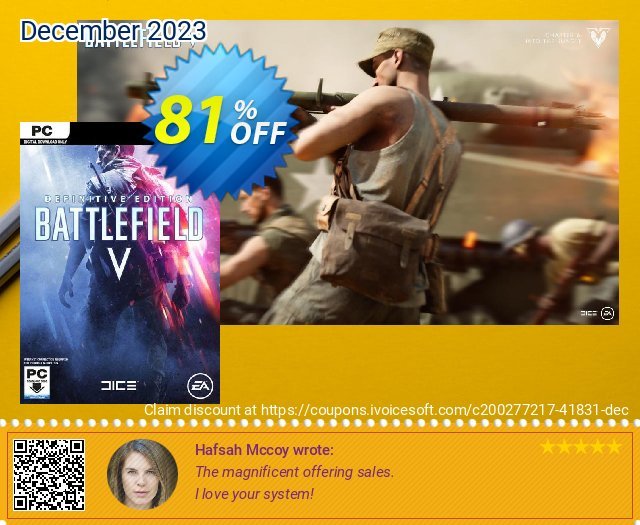 Battlefield V Definitive Edition PC (EN) discount 81% OFF, 2024 April Fools' Day offering discount. Battlefield V Definitive Edition PC (EN) Deal 2024 CDkeys