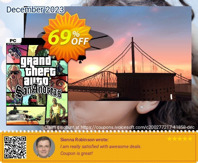 Grand Theft Auto - San Andreas PC 令人惊奇的 产品销售 软件截图
