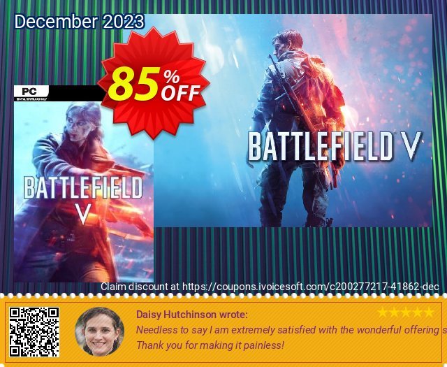 Battlefield V PC (Steam) discount 85% OFF, 2024 Easter Day offering sales. Battlefield V PC (Steam) Deal 2024 CDkeys