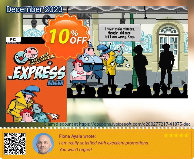 Detective Case and Clown Bot in The Express Killer PC genial Promotionsangebot Bildschirmfoto