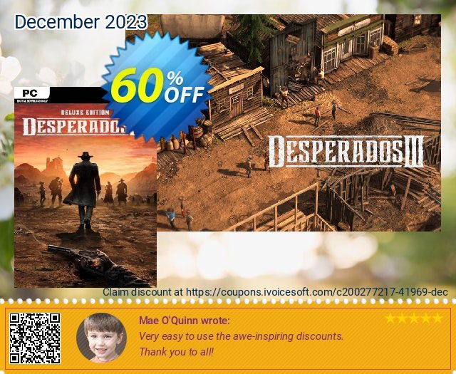 Desperados III - Deluxe Edition PC discount 60% OFF, 2024 Mother Day offering sales. Desperados III - Deluxe Edition PC Deal 2024 CDkeys