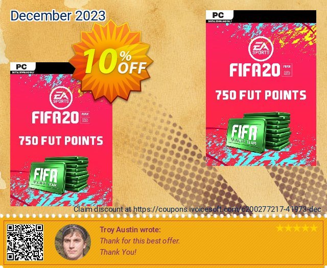 FIFA 20 Ultimate Team - 750 FIFA Points PC (WW) discount 10% OFF, 2024 World Ovarian Cancer Day offering sales. FIFA 20 Ultimate Team - 750 FIFA Points PC (WW) Deal 2024 CDkeys