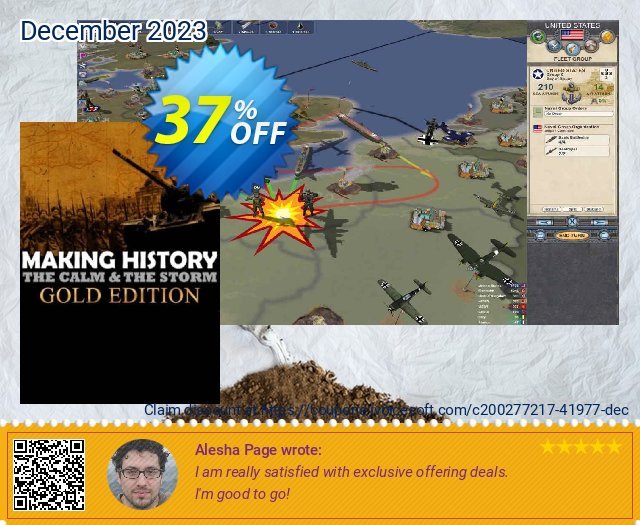 Making History The Calm and the Storm Gold Edition PC ausschließenden Ermäßigungen Bildschirmfoto