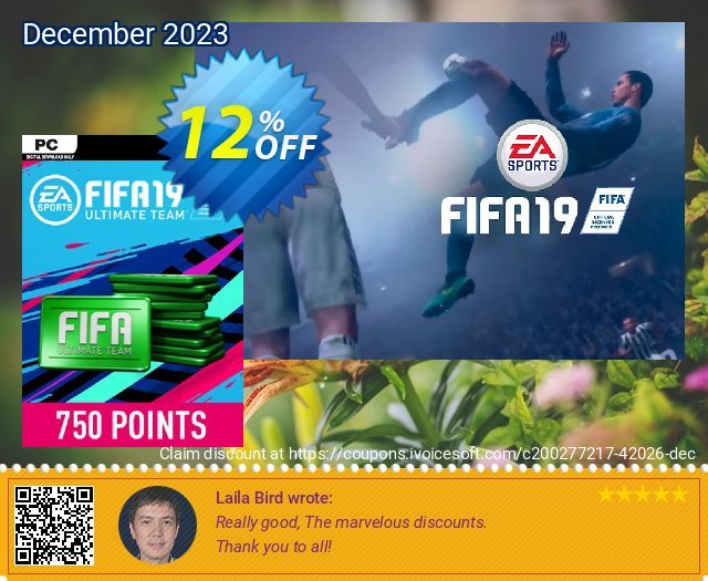 FIFA 19 - 750 FUT Points PC 驚くばかり  アドバタイズメント スクリーンショット