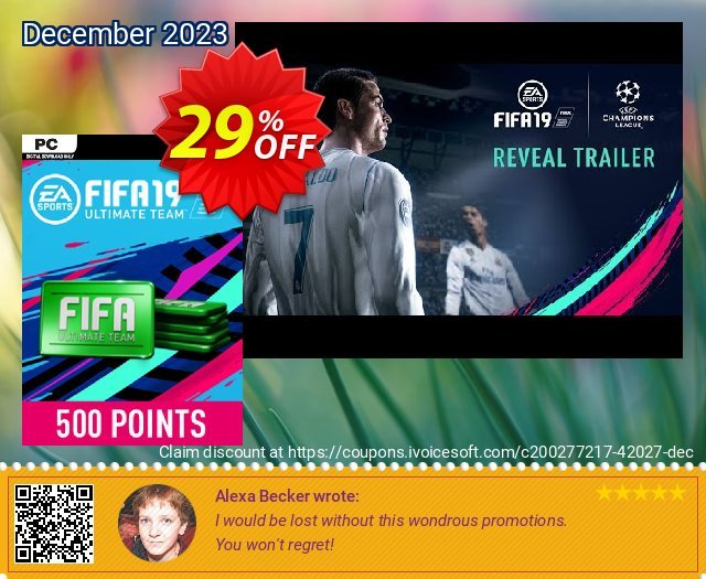 FIFA 19 - 500 FUT Points PC 令人敬畏的 产品折扣 软件截图