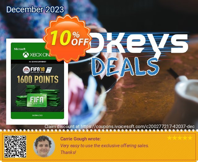 Fifa 18 - 1600 FUT Points (Xbox One) discount 10% OFF, 2024 Easter Day deals. Fifa 18 - 1600 FUT Points (Xbox One) Deal 2024 CDkeys