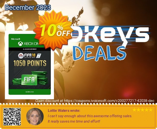 Fifa 18 - 1050 FUT Points (Xbox One) discount 10% OFF, 2024 Resurrection Sunday offer. Fifa 18 - 1050 FUT Points (Xbox One) Deal 2024 CDkeys