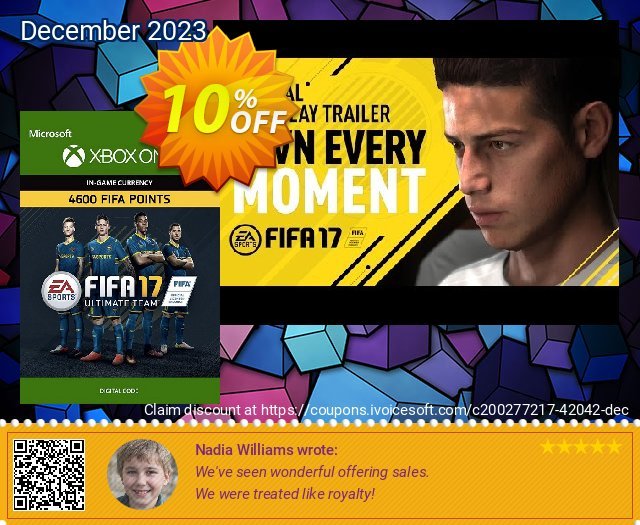 Fifa 17 - 4600 FUT Points (Xbox One) discount 10% OFF, 2024 Memorial Day promo sales. Fifa 17 - 4600 FUT Points (Xbox One) Deal 2024 CDkeys