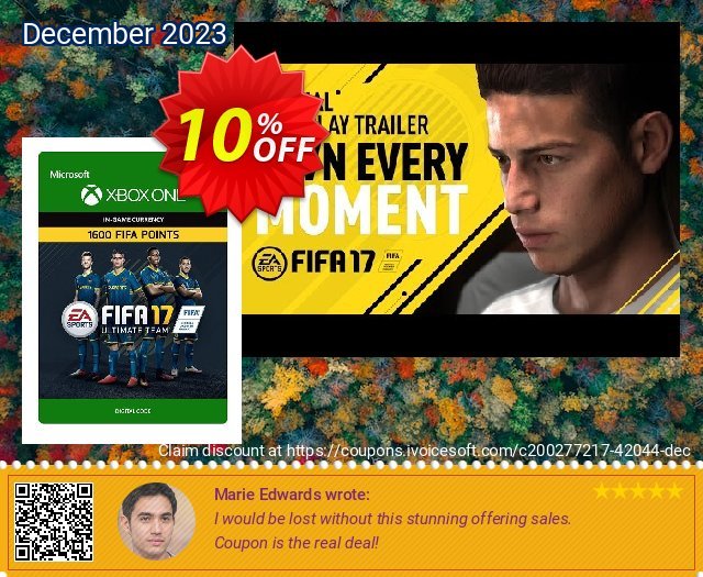 Fifa 17 - 1600 FUT Points (Xbox One) discount 10% OFF, 2024 Spring promo. Fifa 17 - 1600 FUT Points (Xbox One) Deal 2024 CDkeys