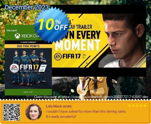 Fifa 17 - 500 FUT Points (Xbox One) super Promotionsangebot Bildschirmfoto