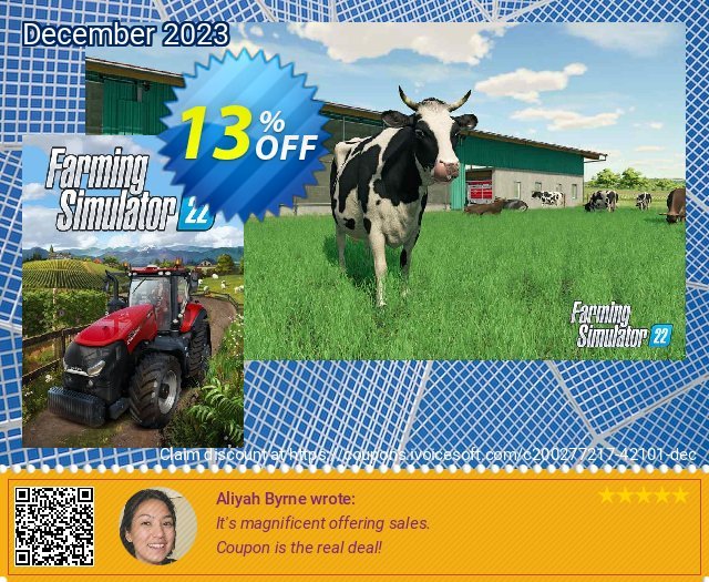 Farming Simulator 22 Xbox One & Xbox Series X|S (US) discount 13% OFF, 2024 April Fools' Day promo. Farming Simulator 22 Xbox One &amp; Xbox Series X|S (US) Deal 2024 CDkeys