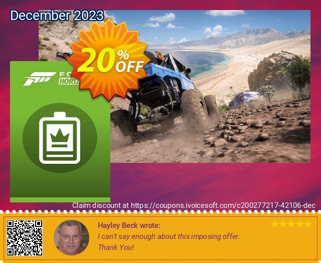 Forza Horizon 5: VIP Membership Xbox One/PC (US) fantastisch Außendienst-Promotions Bildschirmfoto