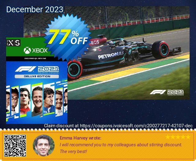 F1 2021 Deluxe Edition Xbox One & Xbox Series X|S (US) discount 77% OFF, 2024 Memorial Day offering sales. F1 2024 Deluxe Edition Xbox One &amp; Xbox Series X|S (US) Deal 2024 CDkeys