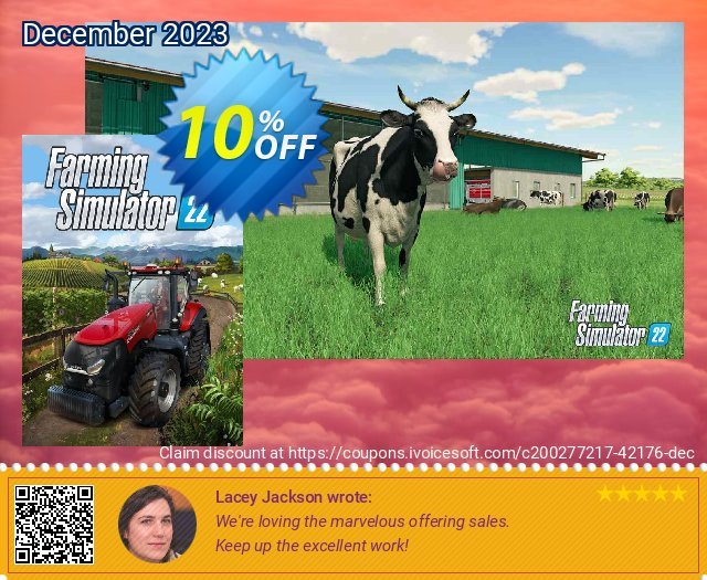 Farming Simulator 22 Xbox One & Xbox Series X|S (WW) discount 10% OFF, 2024 April Fools' Day promo sales. Farming Simulator 22 Xbox One &amp; Xbox Series X|S (WW) Deal 2024 CDkeys