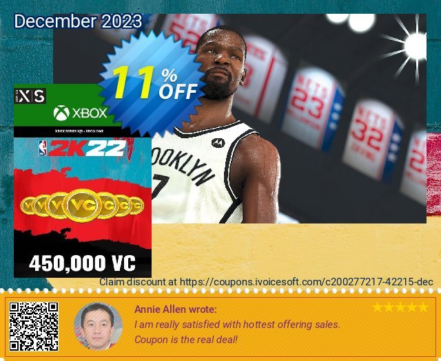 NBA 2K22 450,000 VC Xbox One/ Xbox Series X|S umwerfende Ermäßigungen Bildschirmfoto
