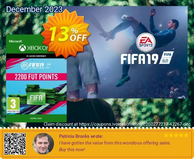 Fifa 19 - 2200 FUT Points (Xbox One) discount 13% OFF, 2024 Easter Day discount. Fifa 19 - 2200 FUT Points (Xbox One) Deal 2024 CDkeys