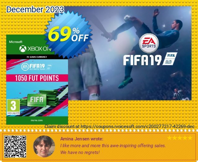 Fifa 19 - 1050 FUT Points (Xbox One) 令人吃惊的 折扣码 软件截图